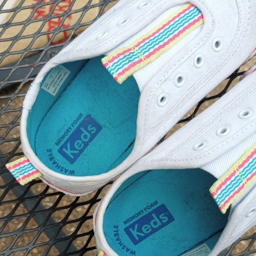 FREE Keds White Slip-On Shoes with Rainbow Accents With $25 Purchase - Picture 2 of 5